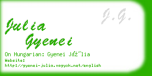 julia gyenei business card